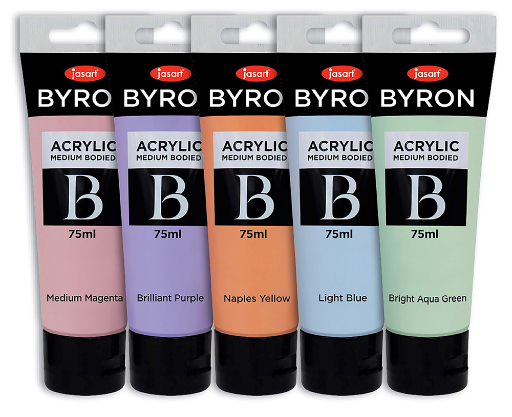 PAINT JASART BYRON ACRYLIC 75ML PASTEL SET 5