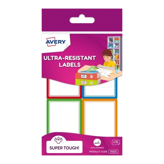 LABELS KIDS AVERY ULTRA RESISTANT PERMANENT ASST SHAPES PK16