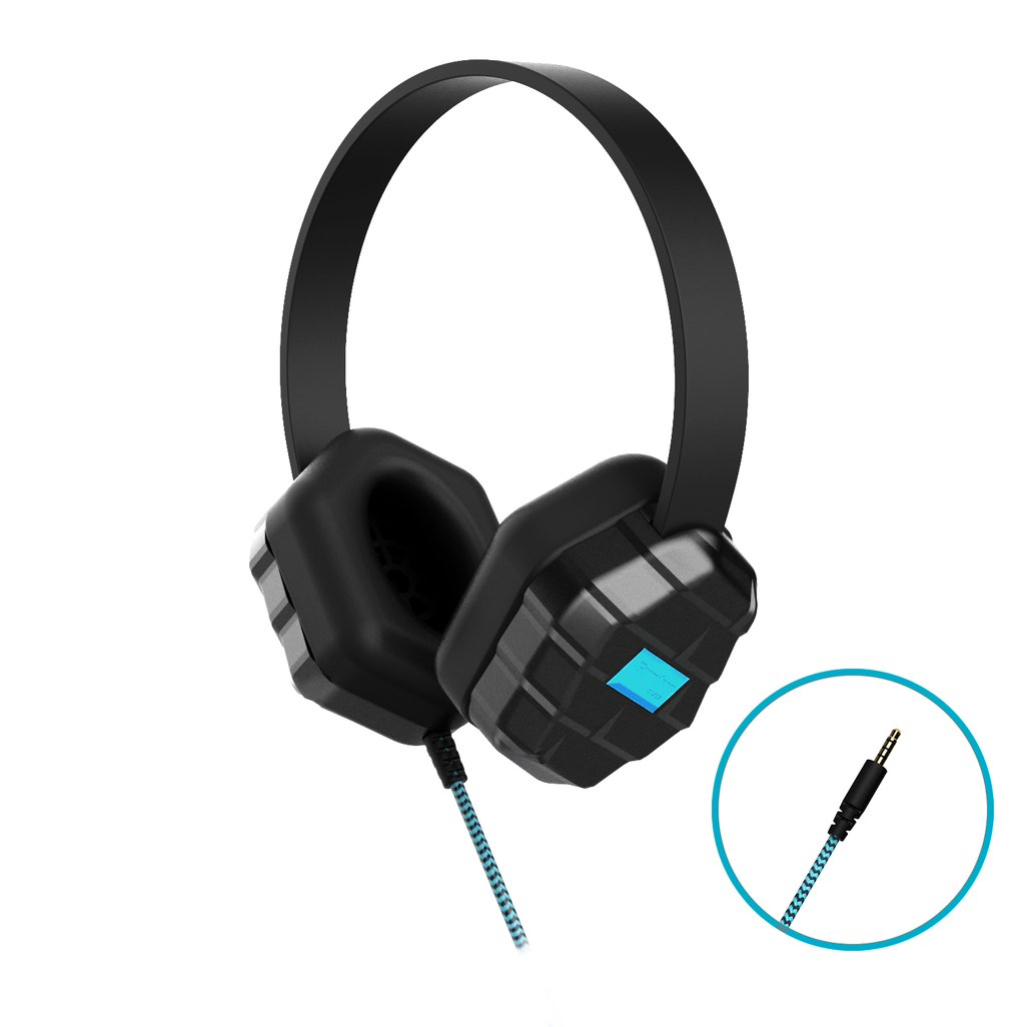 SP- HEADPHONES GUMDROP RUGGED B1 3.5MM JACK