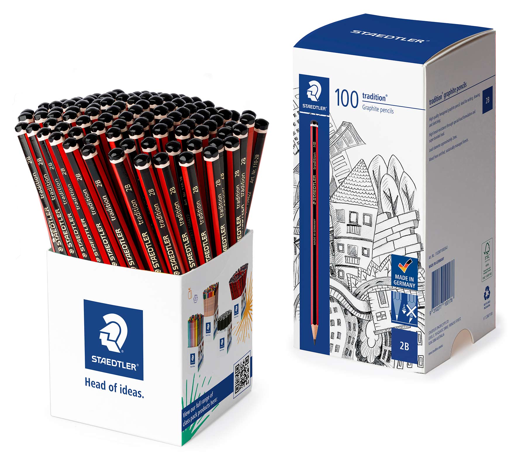 PENCIL LEAD STAEDTLER TRADITION 110 2B CUP OF 100