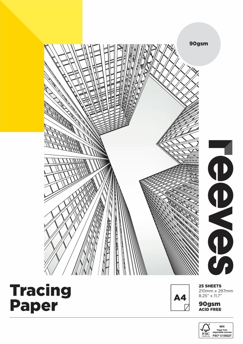 TRACING PAD REEVES A4 90GSM 25 SHEET