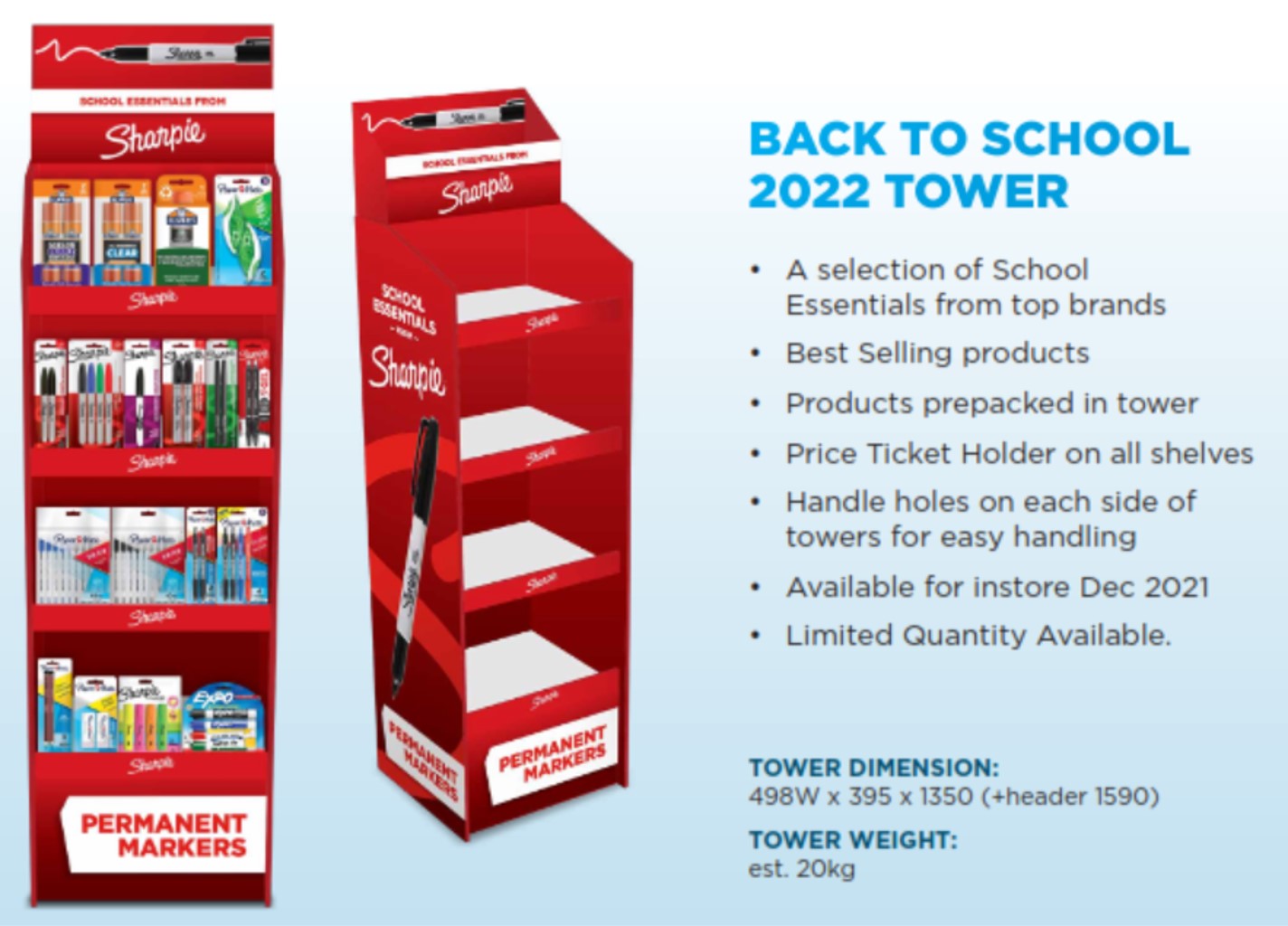 SP- TOWER SHARPIE BTS23 WBG ASSORTED