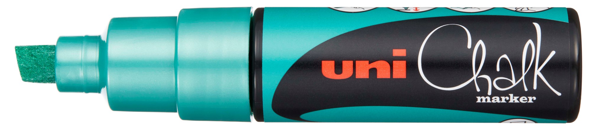 SP- MARKER CHALK UNI PWE8K BOLD CHISEL TIP METALLIC GREEN