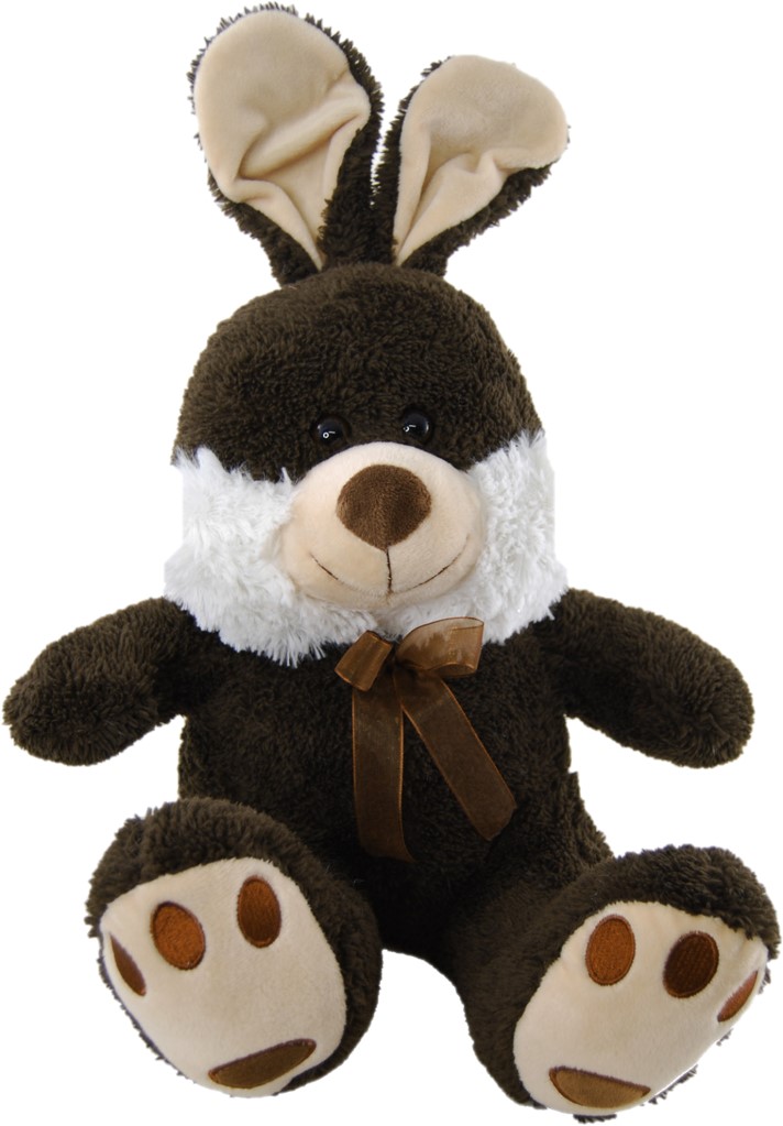 SOFT TOY ELKA 40CM BUNNY BISCUIT DARK BROWN