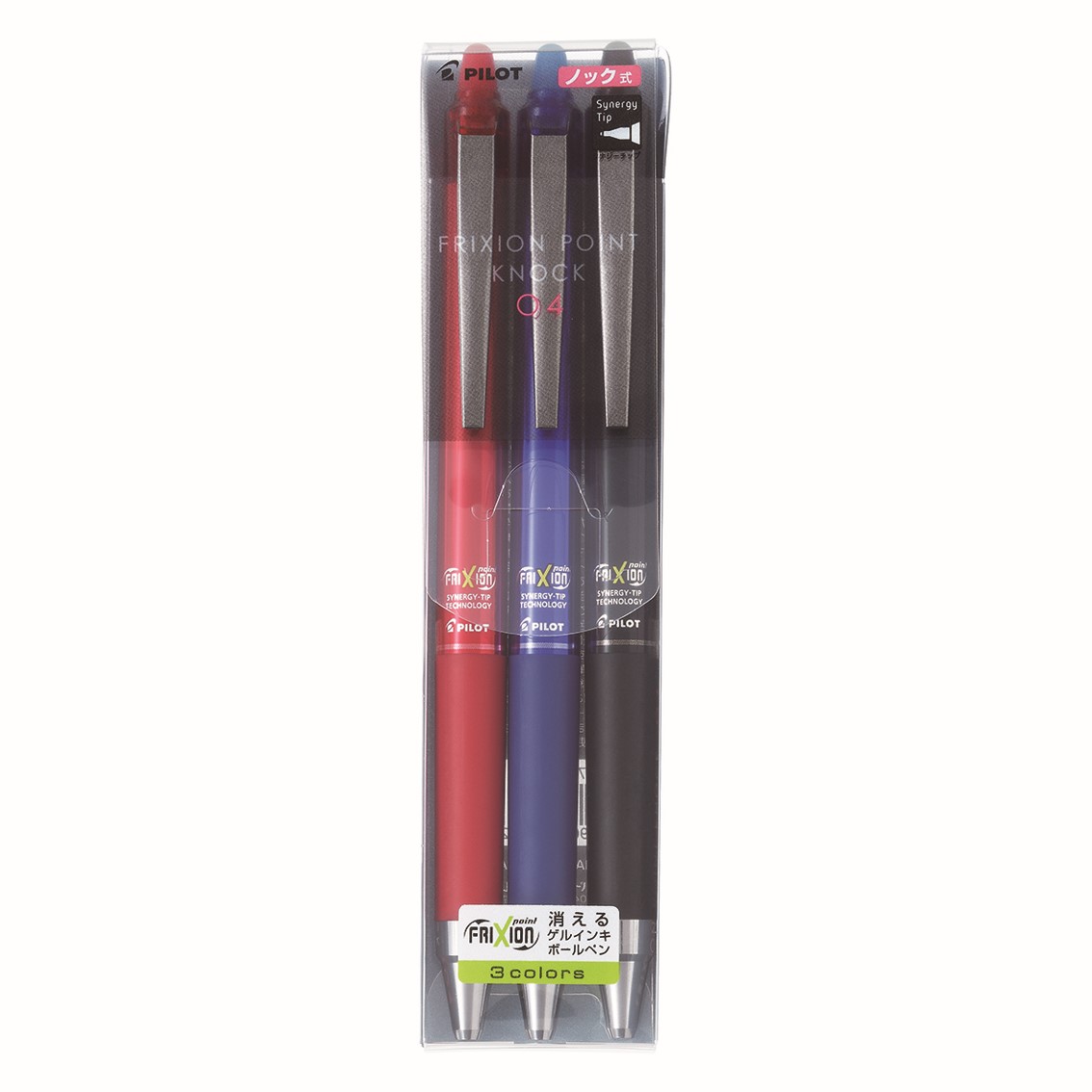 SP- PEN PILOT FRIXION KNOCK 0.4MM SYNERGY TIP RETRACT ERASABLE GEL ASS WLT3