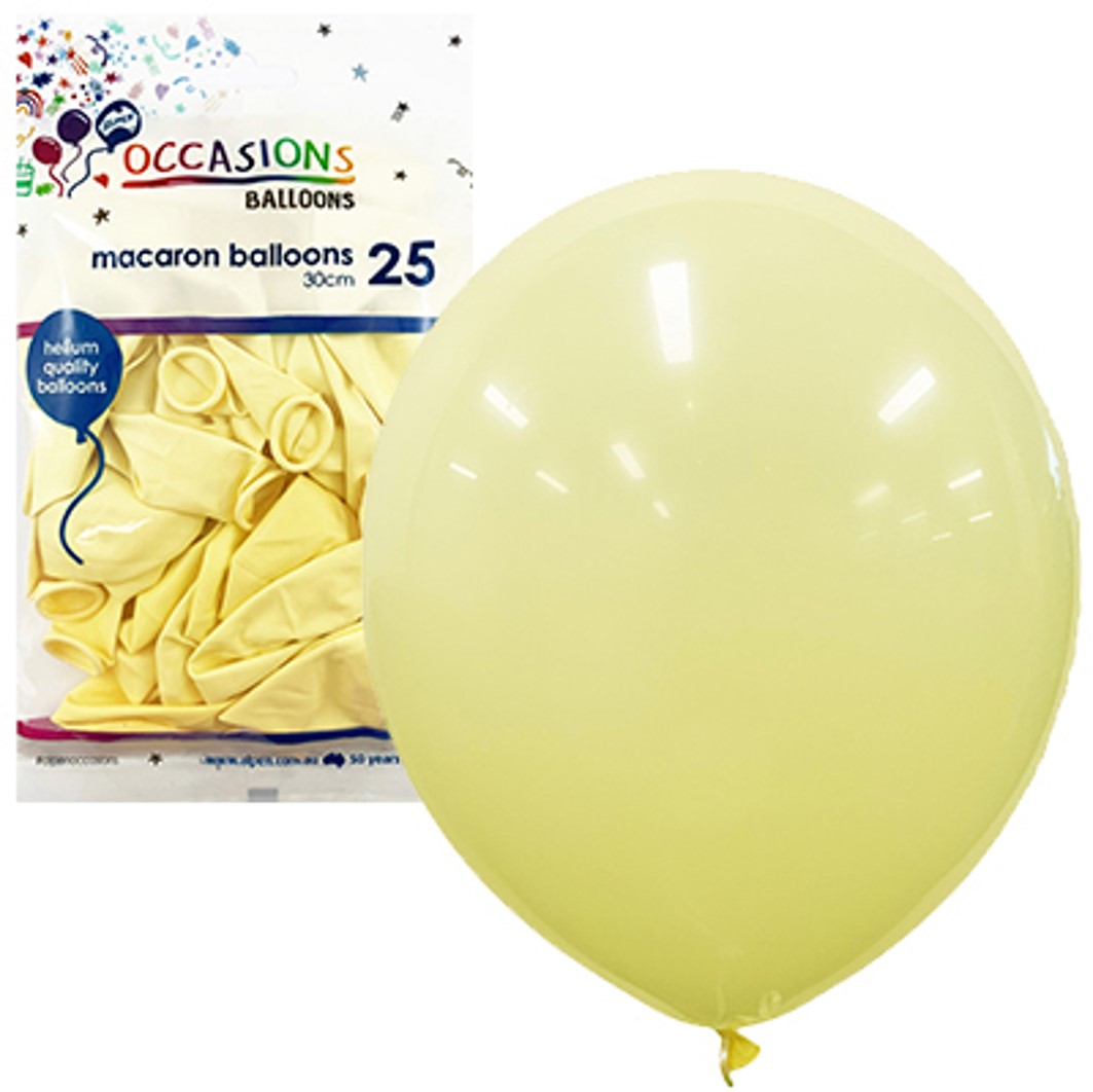 SP- BALLOONS ALPEN 30CM MACARON PASTEL LEMON PK25