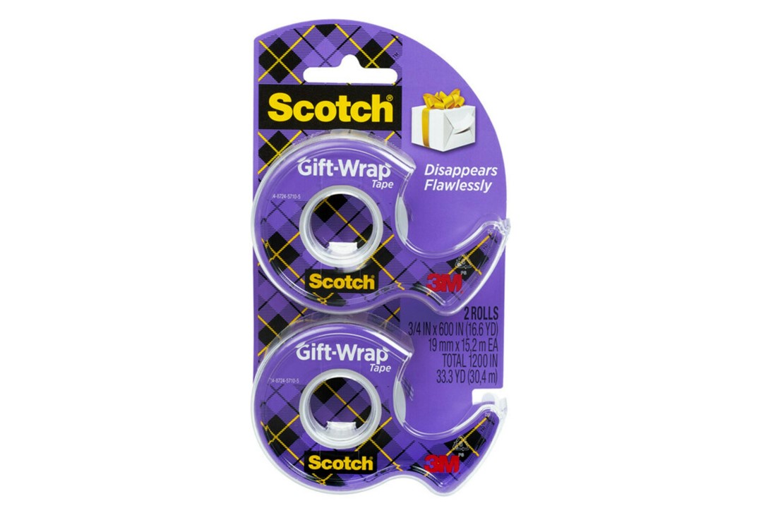 TAPE GIFTWRAP SCOTCH 19MMX16.5M WITH DISP TWIN PACK CLEAR