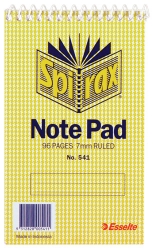 NOTEBOOK SPIRAX 541 147X87MM TOP OPENING 96PG PK20