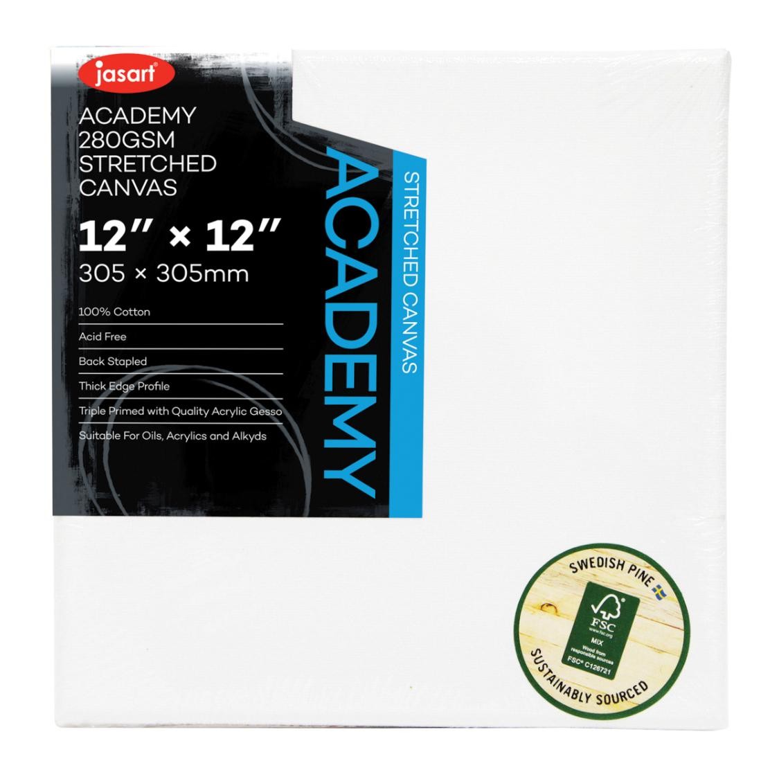 CANVAS JASART 12X12 ACADEMY THIN EDGE FSC MIX