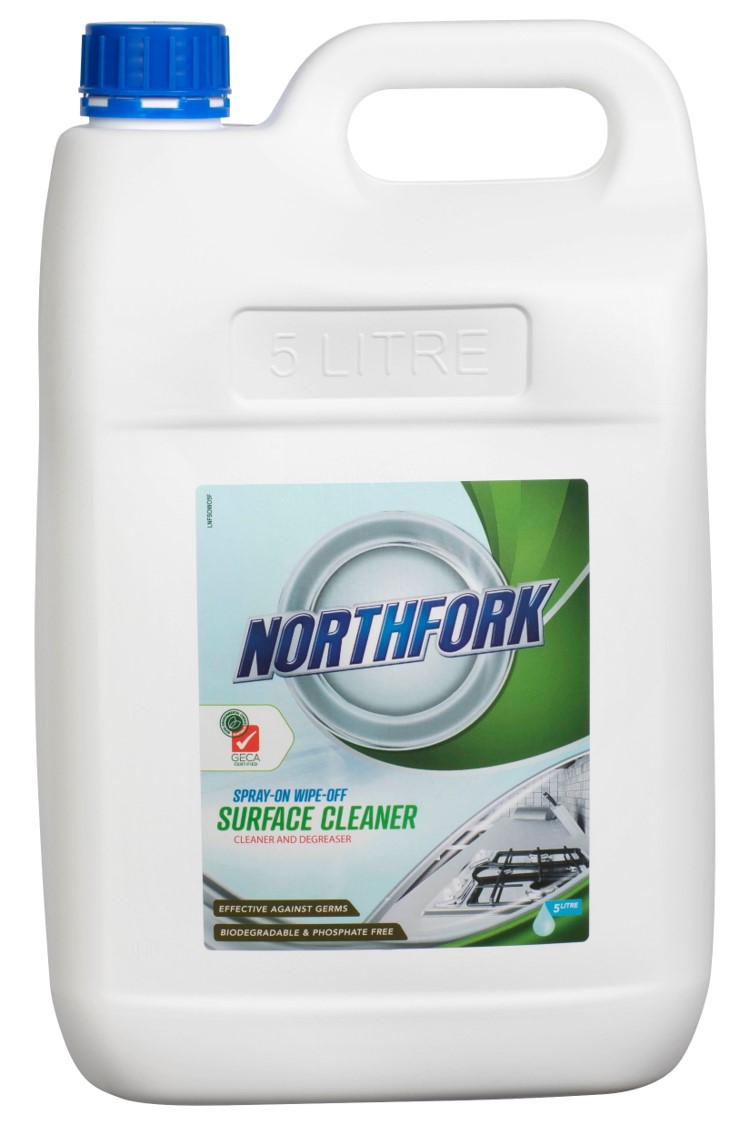 SURFACE CLEANER NORTHFORK 5L GECA SPRAY ON WIPE OFF