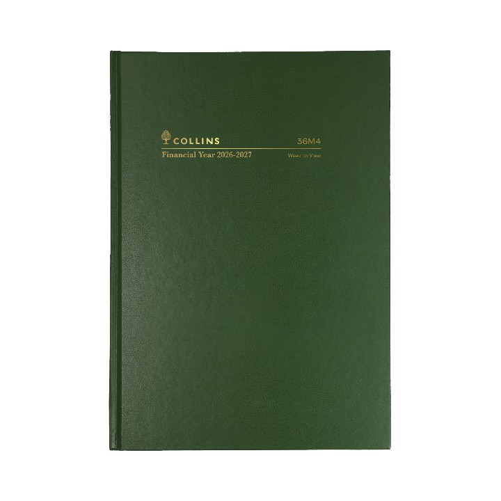 DIARY FINANCIAL YEAR 26-27 COLLINS A6 36M4 P40 WTV GREEN