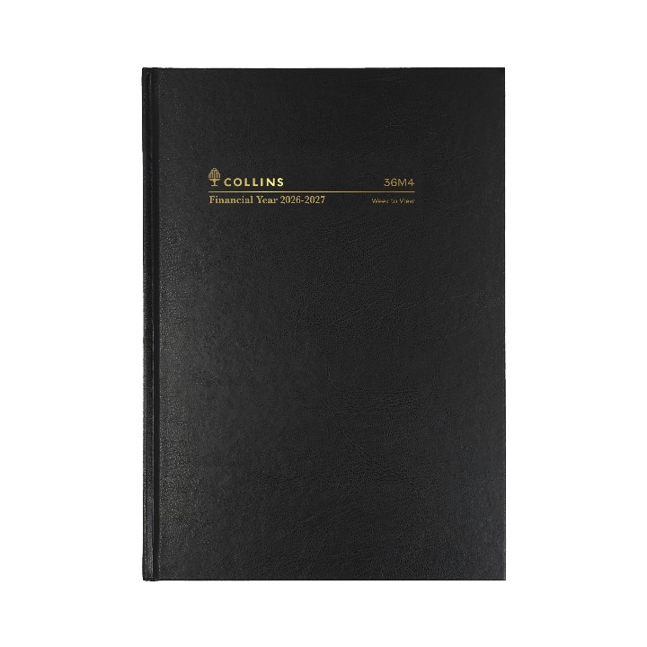 DIARY FINANCIAL YEAR 26-27 COLLINS A6 36M4 P99 WTV BLACK