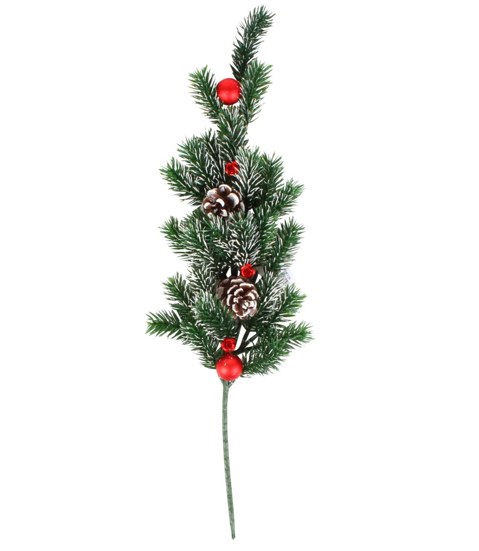 DECO XMAS 60CM BERRIES & CONES PICK