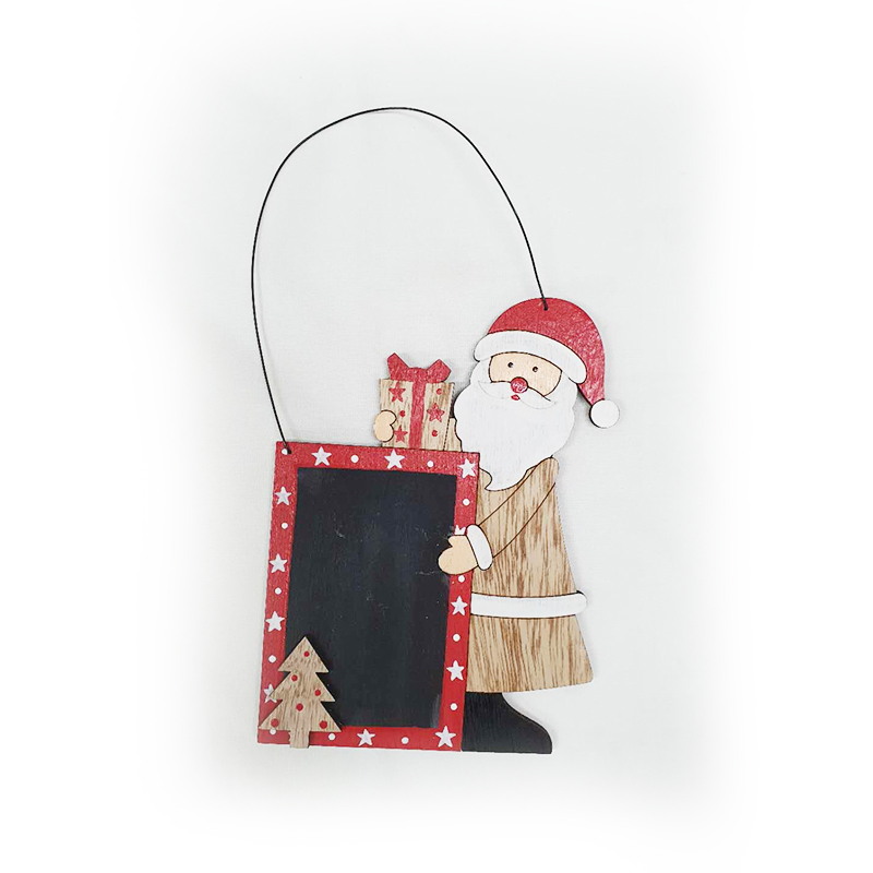 DECO XMAS 13X18CM SIGN SANTA WITH BLACKBOARD