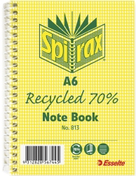 SP- NOTEBOOK SPIRAX 813 RECYCLED A6 100PG