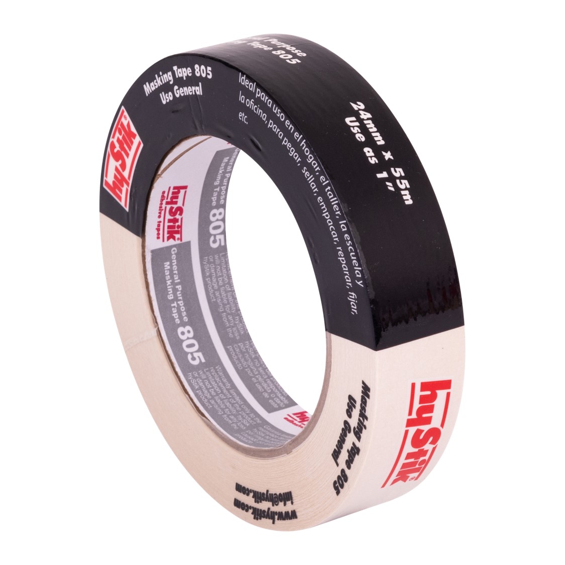 SP- MASKING TAPE HYSTIK 24MM X 55M 805 CREAM PK12
