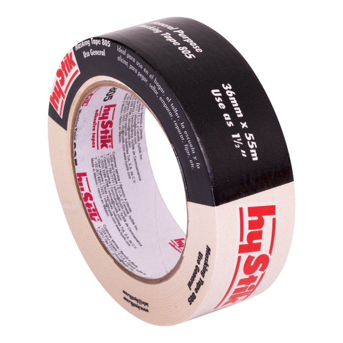 SP- MASKING TAPE HYSTIK 36MM X 55M 805 CREAM PK8