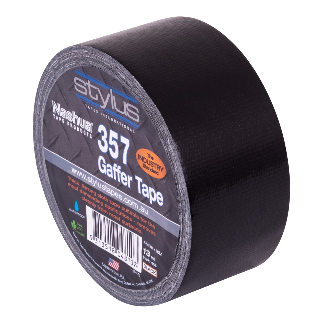 SP- GAFFER TAPE NASHUA 48MM X 10M 357 RETAIL BLACK PK4