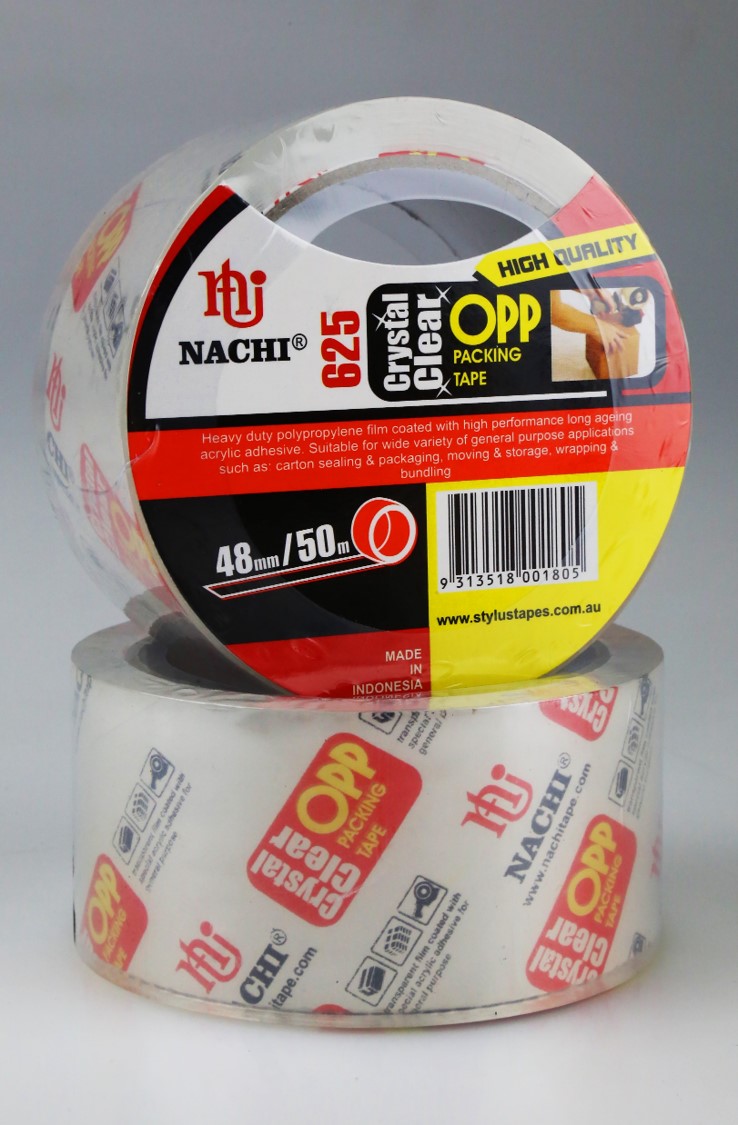 SP- PACKAGING TAPE NACHI 48MM X 50M 625 RETAIL CRYSTAL CLEAR