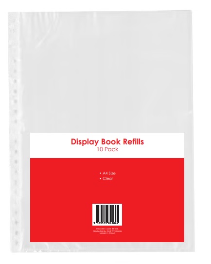 DISPLAY BOOK REFILLS GNS BASIC A4 CLEAR PK10