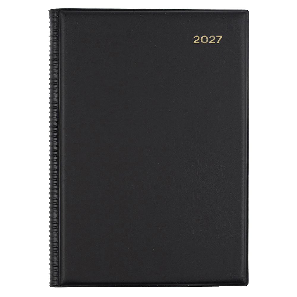 DIARY 2027 COLLINS BELMONT A5 187.V99 PVC DTP BLACK