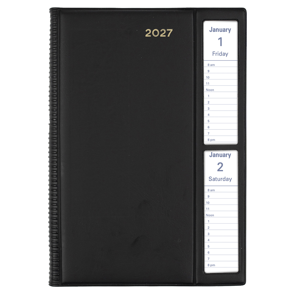 DIARY 2027 COLLINS BELMONT A5 287W.V99 PVC 2DTP WINDOW FACE BLACK