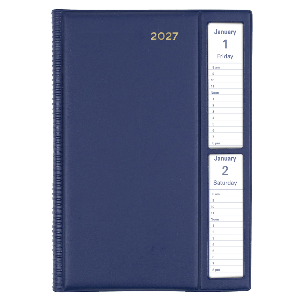 DIARY 2027 COLLINS BELMONT A5 287W.V59 PVC 2DTP WINDOW FACE NAVY