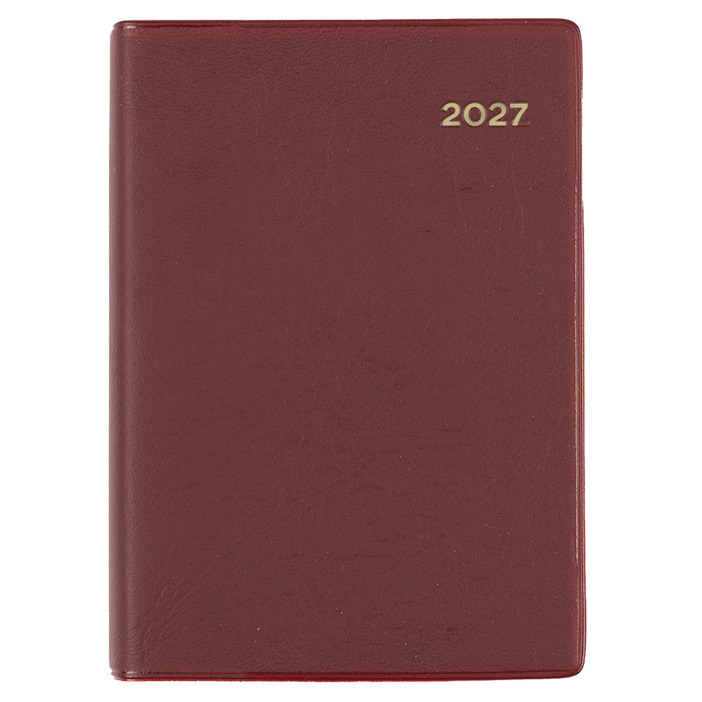 DIARY 2027 COLLINS BELMONT A7 137.V78 PVC POCKET DTP C RED