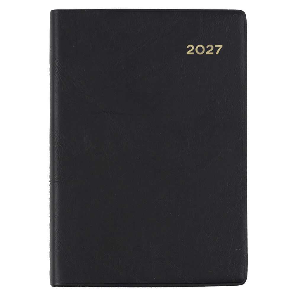 DIARY 2027 COLLINS BELMONT A7 237.V99 PVC POCKET 2DTP BLACK