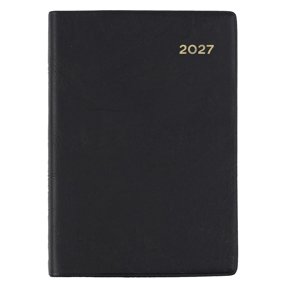 DIARY 2027 COLLINS BELMONT A7 337.V99 PVC POCKET WTV BLACK