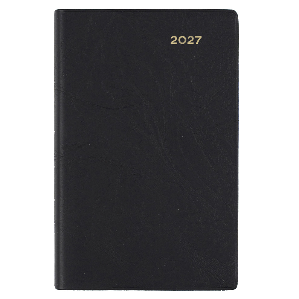 DIARY 2027 COLLINS BELMONT B7R 157.V99 B7R PVC POCKET DTP BLACK