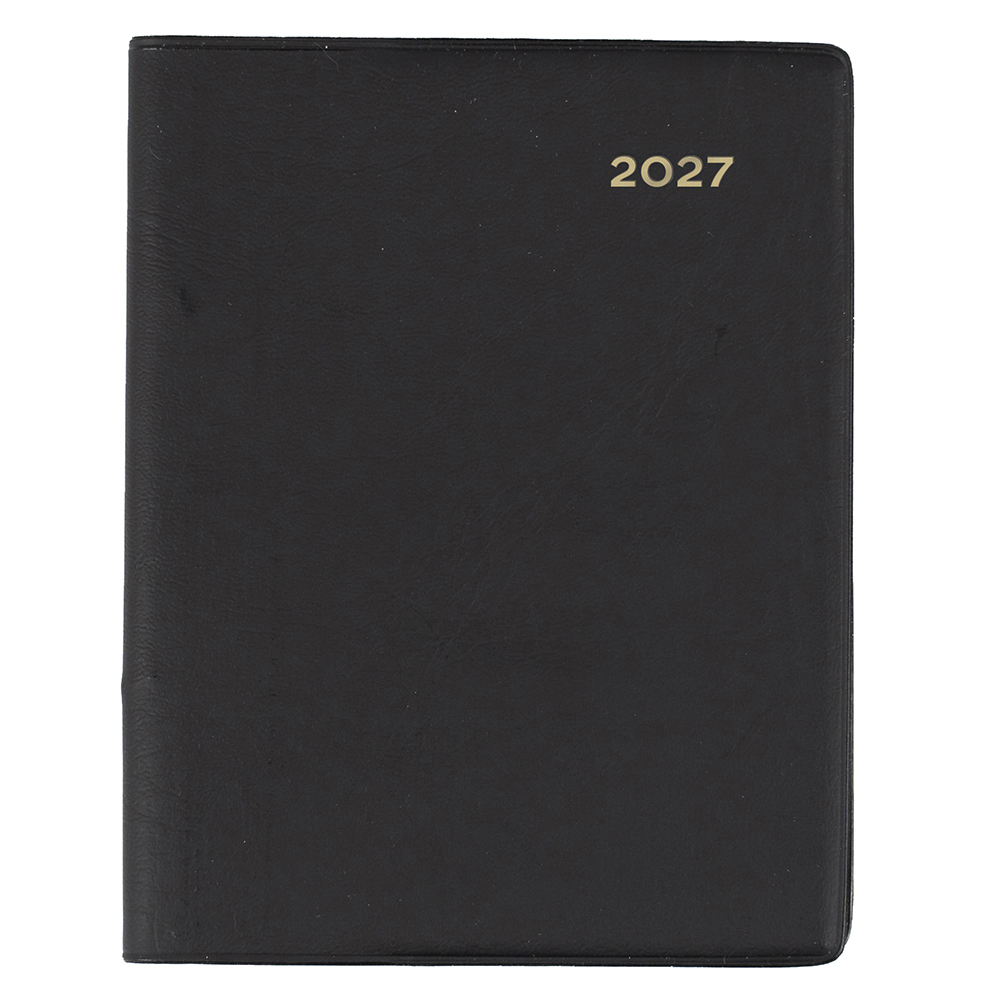 DIARY 2027 COLLINS BELMONT A7 337P.V99 PVC PKT W/PENCIL WTV BLACK