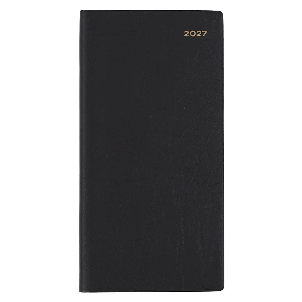 DIARY 2027 COLLINS BELMONT B6/7 377L.V99 PVC SLIM WTV LSCAPE BLACK