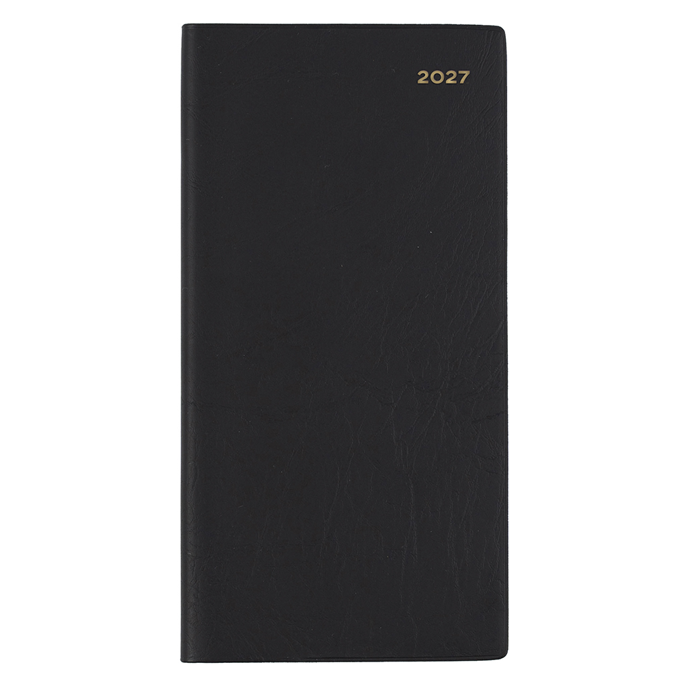DIARY 2027 COLLINS BELMONT B6/7 377P.V99 PVC SLIM WTV PORT BLACK