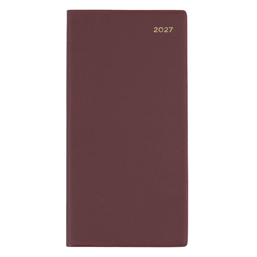 DIARY 2027 COLLINS BELMONT B6/7 377P.V78 PVC SLIM WTV PORT C RED