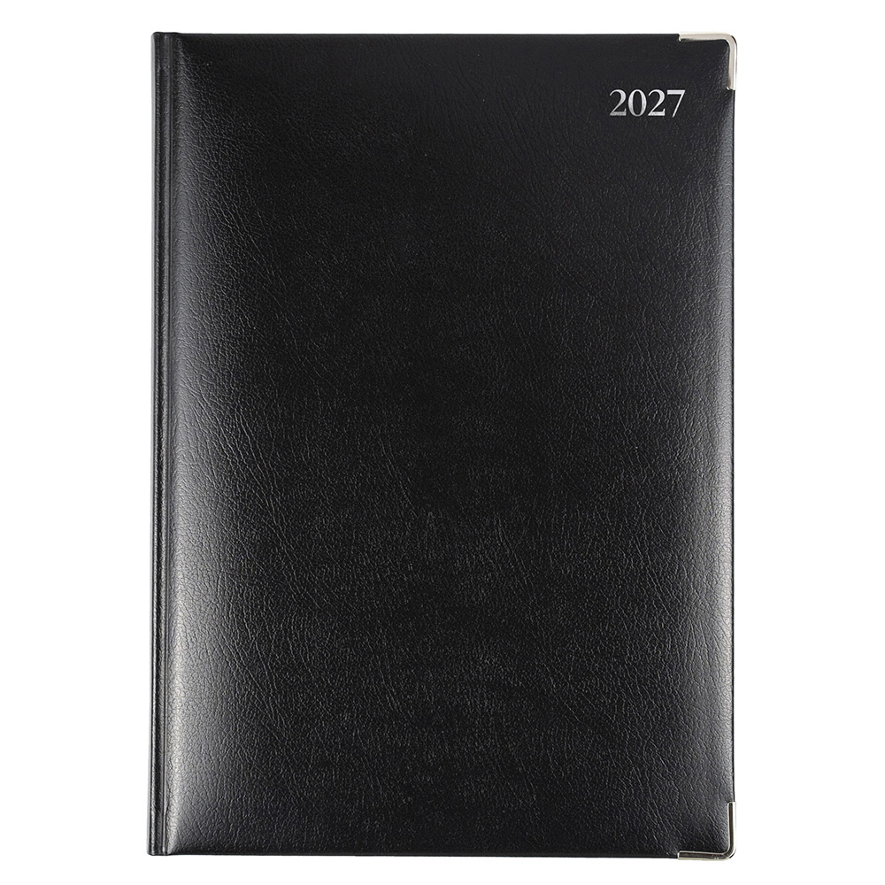 DIARY 2027 DEBDEN MANAGEMENT A4 149.B99 BONDED LEATHER DTP BLACK