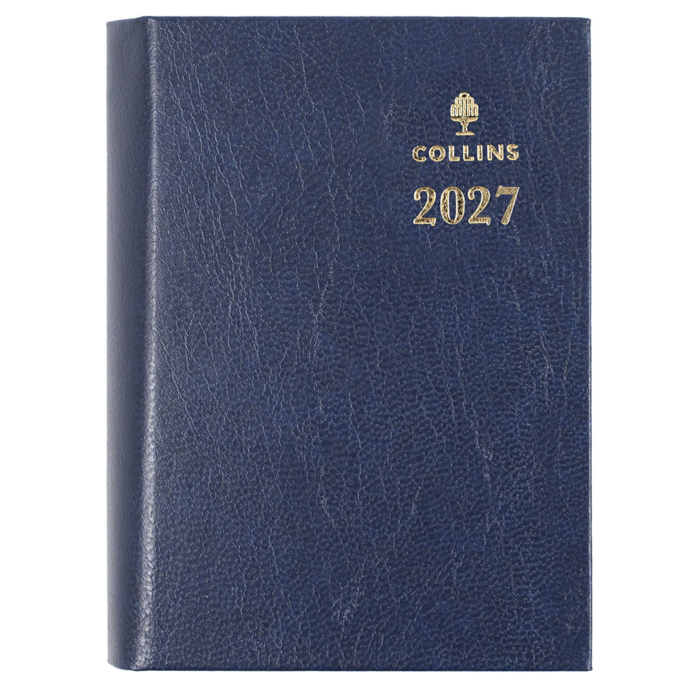 DIARY 2027 COLLINS STERLING A7 133P.P59 W/PENCIL DTP BLUE