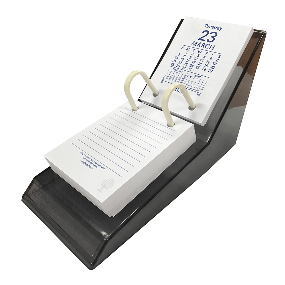 DESK CALENDAR 2027 COLLINS TOP OPENING WITH ACRYLIC STAND