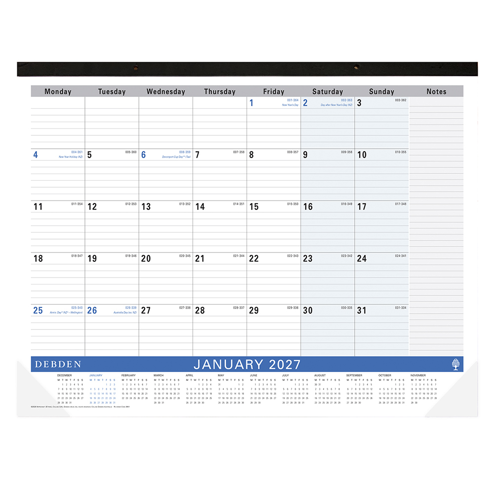 PLANNER 2027 DEBDEN 420X594MM 3901.C59 DESK TOP MTV NAVY