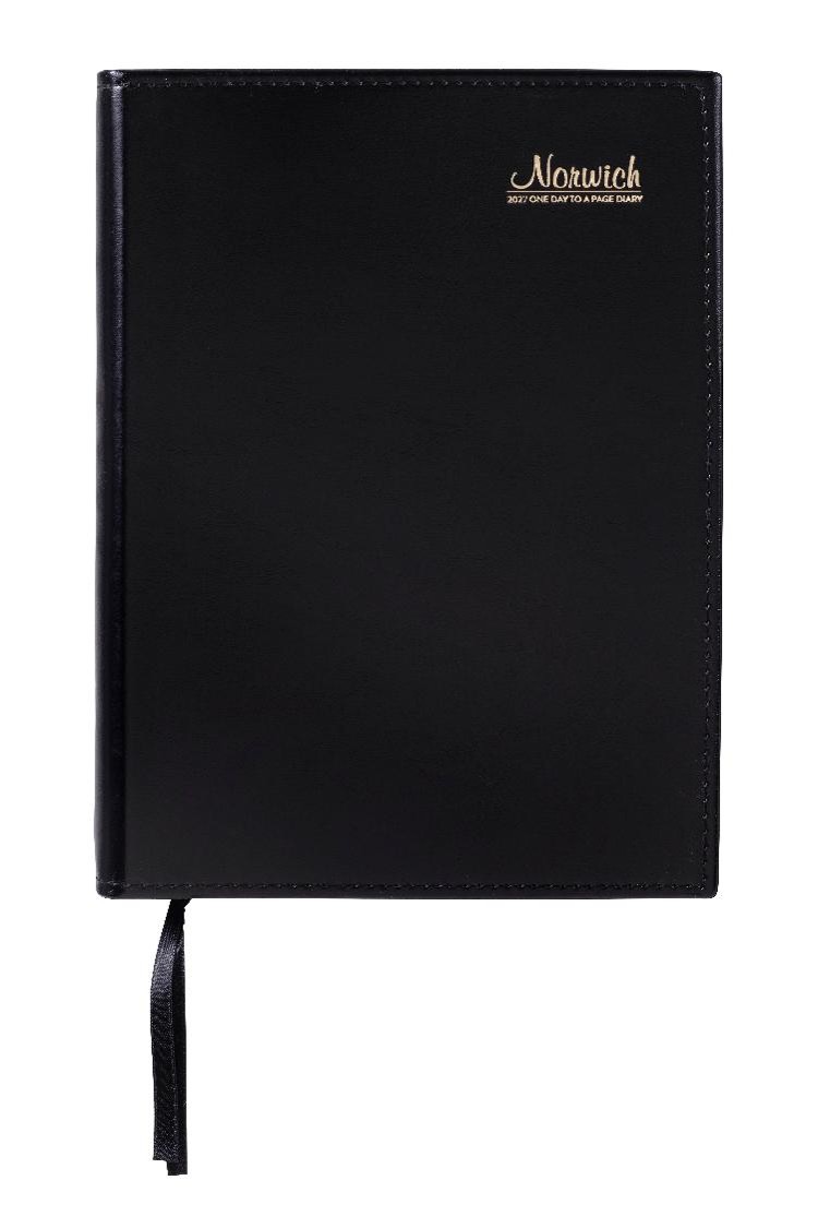 DIARY 2027 CUMBERLAND NORWICH 51S A5 PVC SPIRAL DTP BLACK