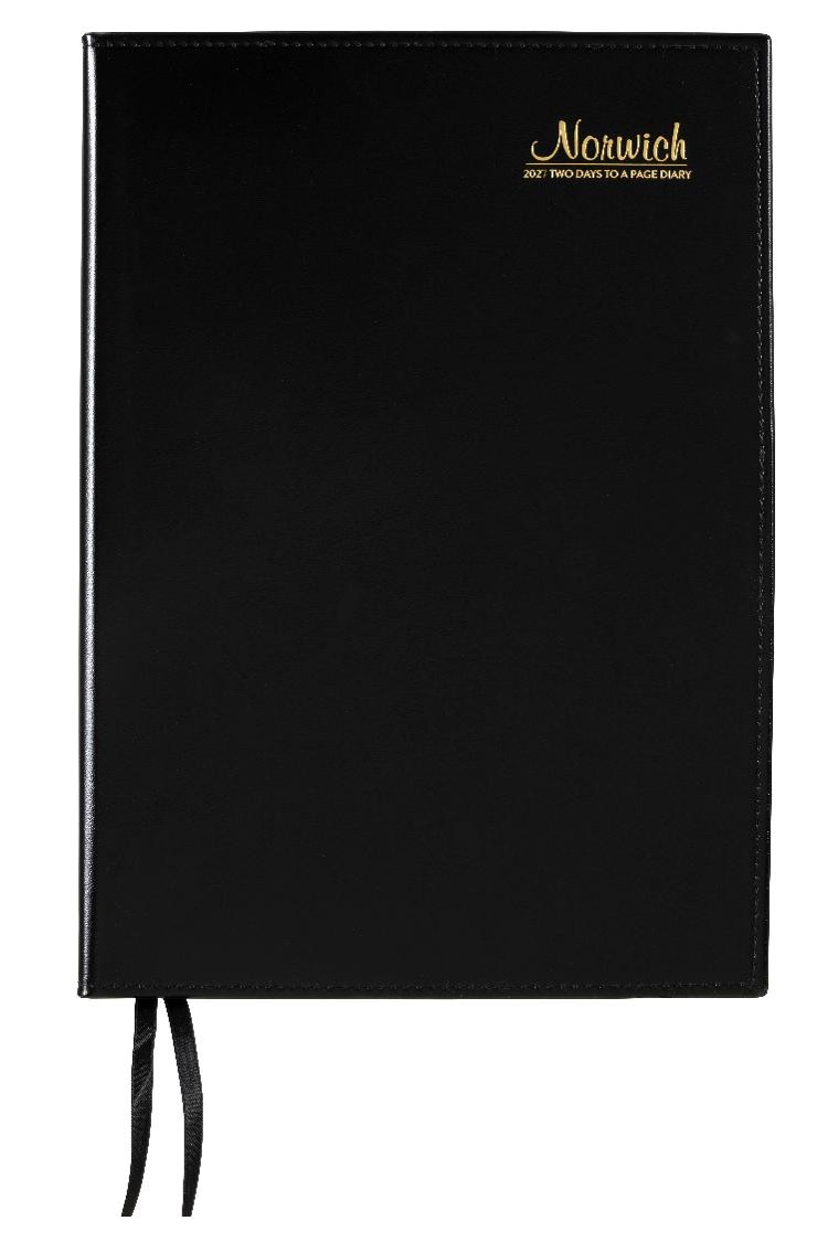 DIARY 2027 CUMBERLAND NORWICH 52S A5 PVC SPIRAL 2DTP BLACK
