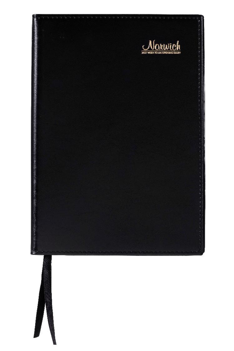 DIARY 2027 CUMBERLAND NORWICH 57S A5 PVC SPIRAL WTV BLACK