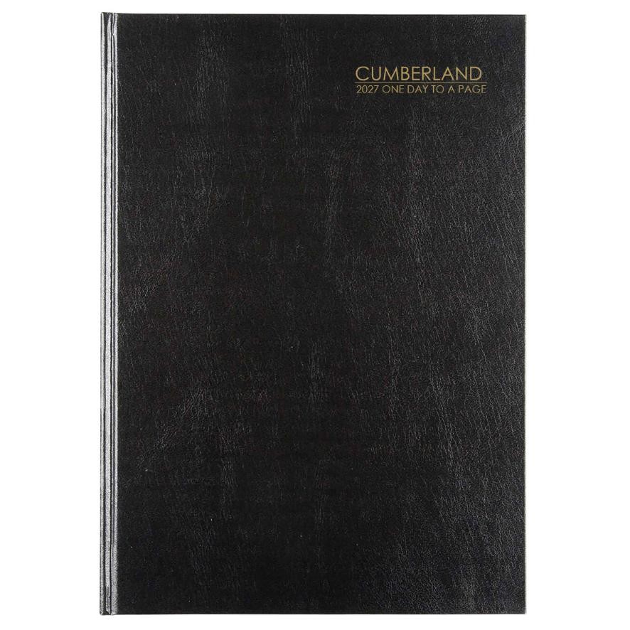 DIARY 2027 CUMBERLAND 51ECBK A5 CASEBOUND DTP BLACK