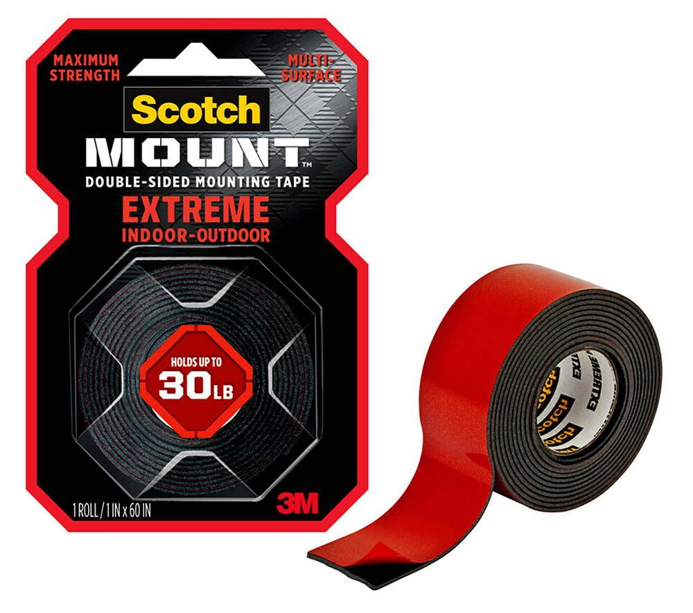 MOUNTING TAPE 2.5CM X 1.52M SCOTCH-MOUNT EXTREME DOUBLE-SIDED