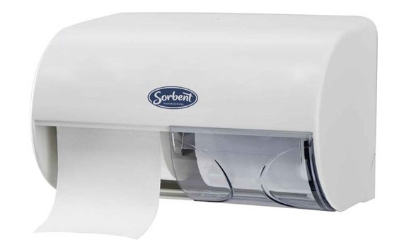 TOILET ROLL DISPENSER SORBENT PROFESSIONAL DOUBLE TISSUE WHITE