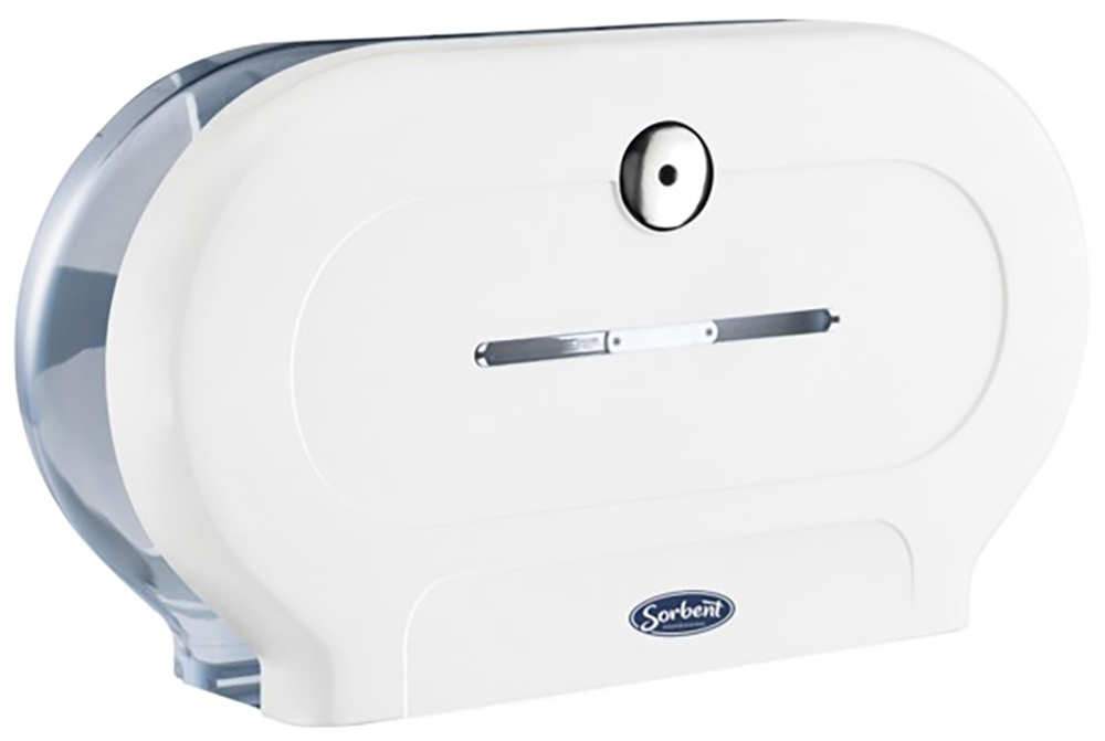 TOILET ROLL DISPENSER SORBENT PROFESSIONAL DOUBLE JUMBO TISSUE WHITE