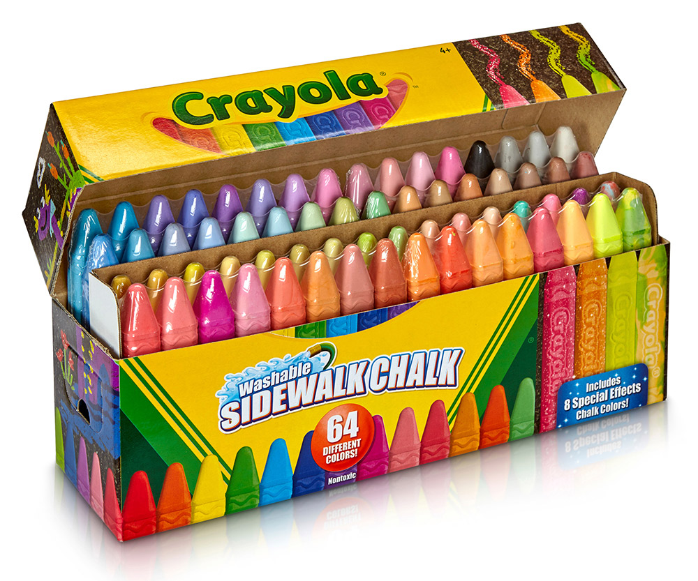 CHALK CRAYOLA SIDEWALK WASHABLE 64 PIECE