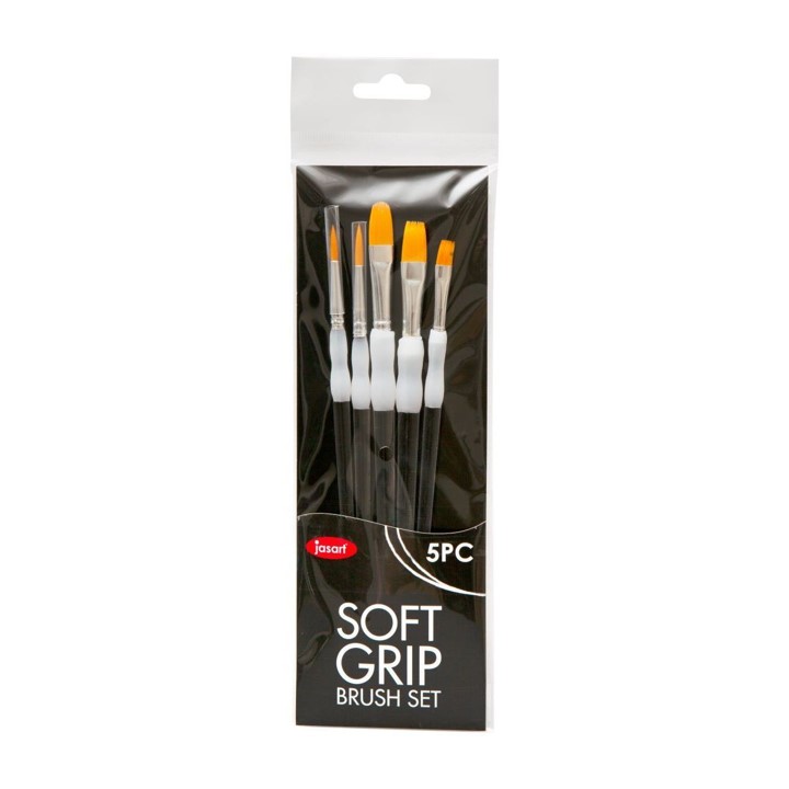 BRUSH SET JASART SOFT GRIP 5 PIECE