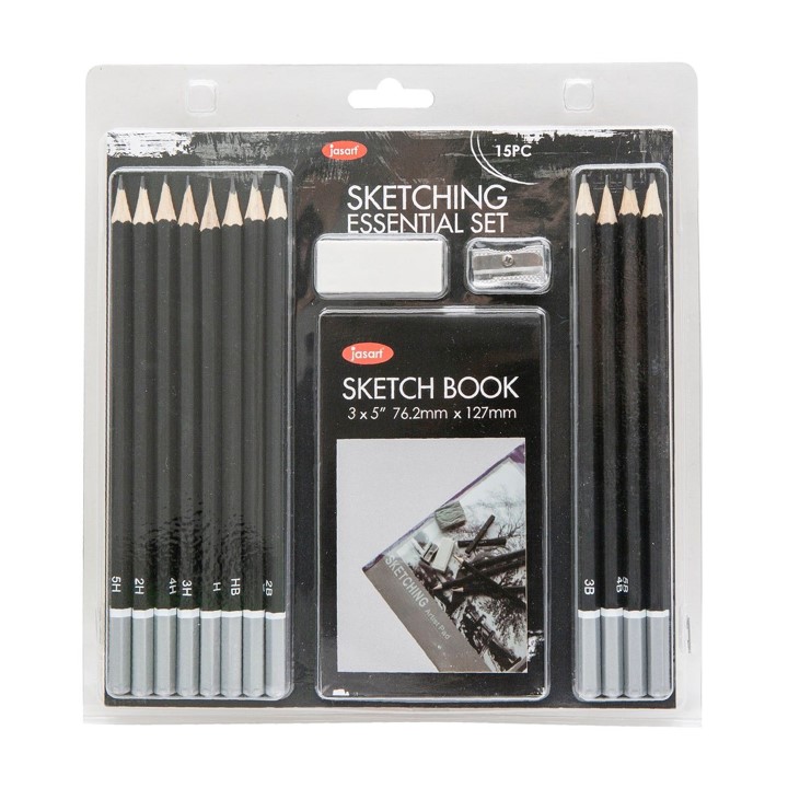 SKETCHING SET JASART ESSENTIAL 15 PIECE