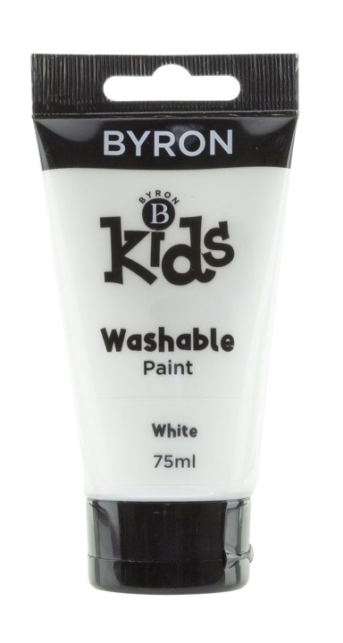 KIDS WASHABLE PAINT JASART BYRON 75ML WHITE